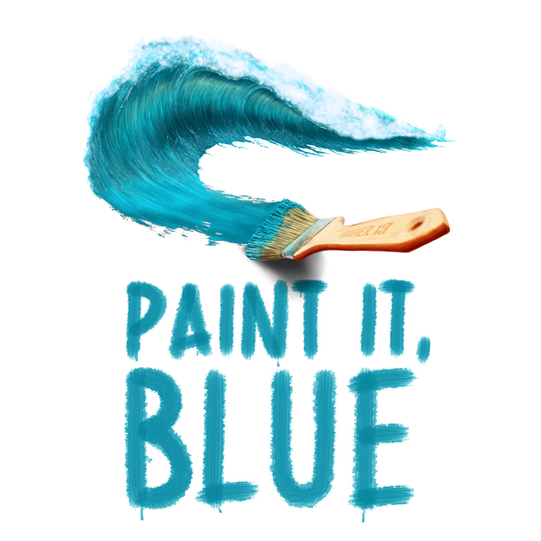 Paint it, Blue T-Shirt Illustration