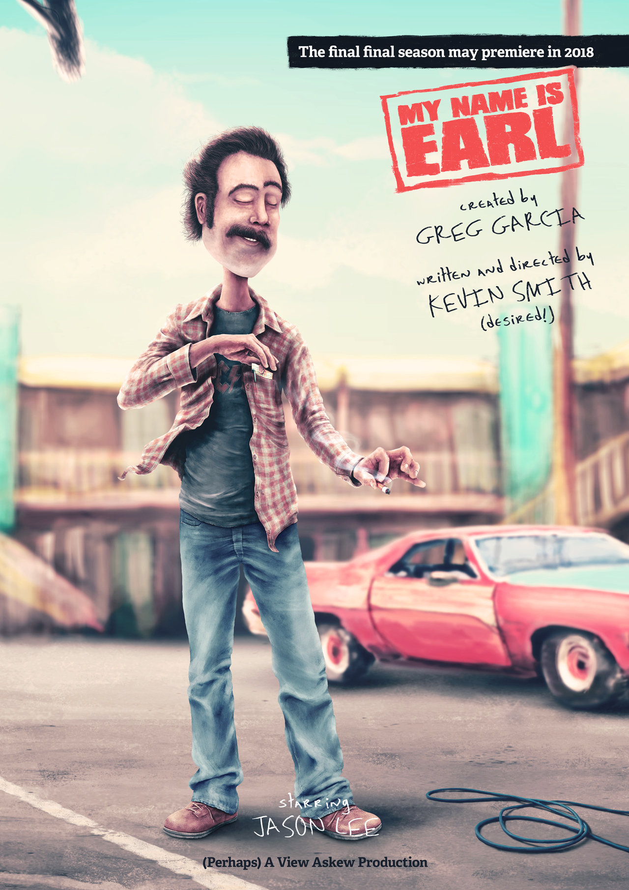 My Name Is Earl Poster Illustration Jason Lee by Bálooie