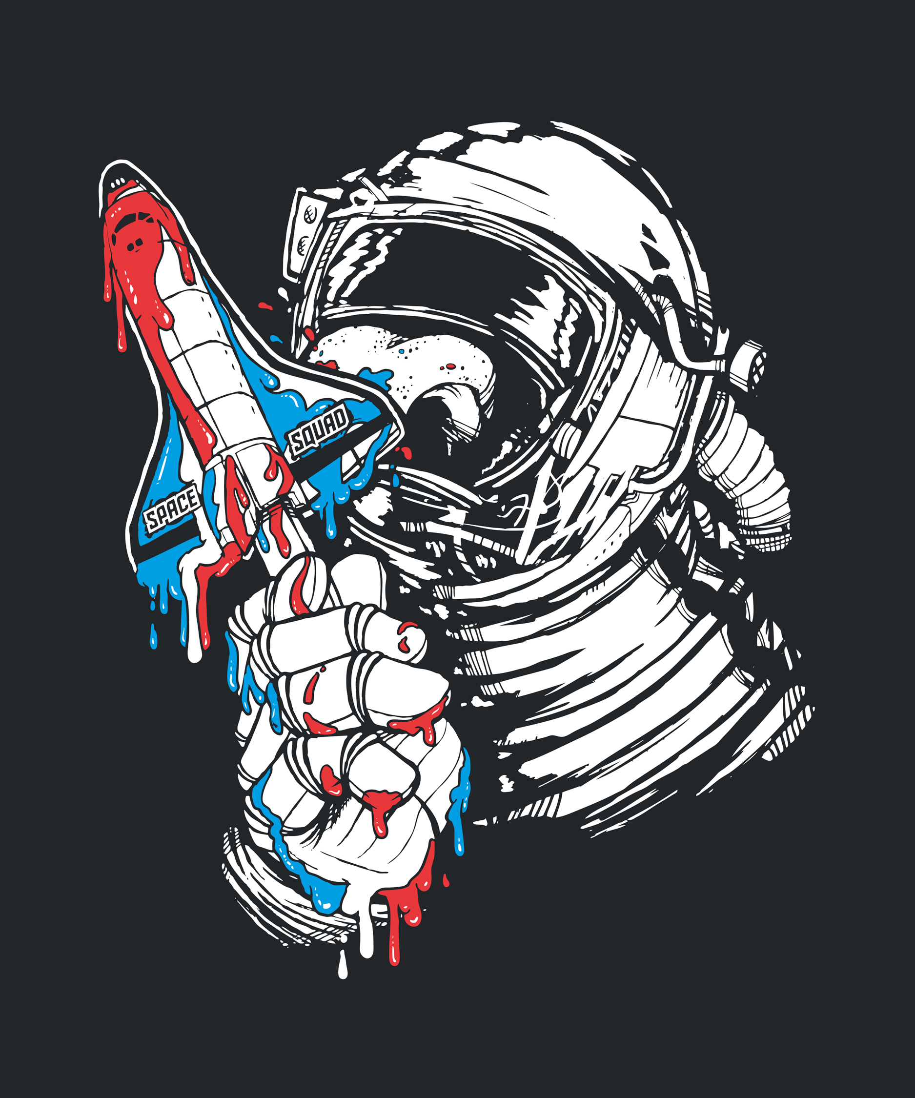 Space Squad T-Shirt Illustrations