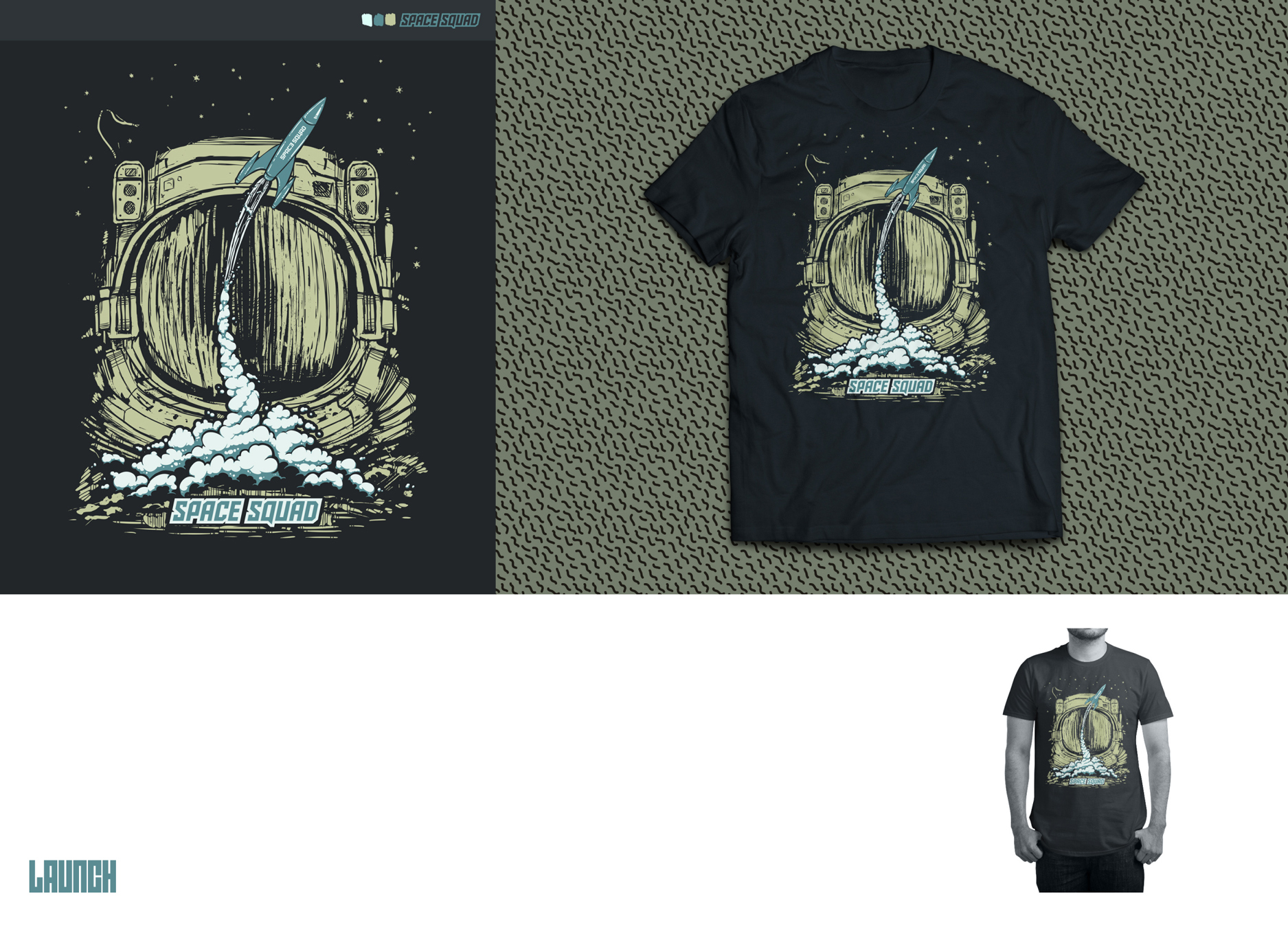 Space Squad T-Shirt Illustrations