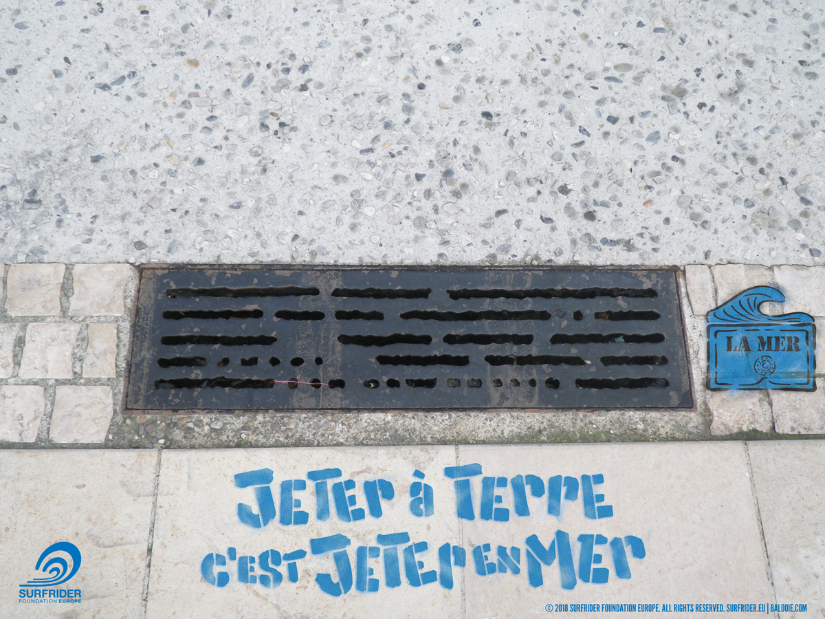 Surfrider Foundation Europe – Riverine Input Project: La mer doorbell (street art mockup variant 1)