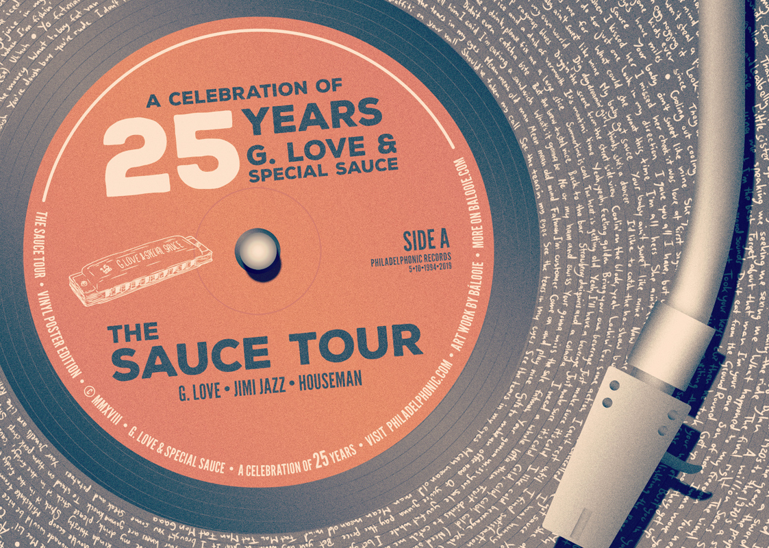 G. Love & Special Sauce – The Sauce Tour – A celebration of 25 years | Poster Edition 3 Detail