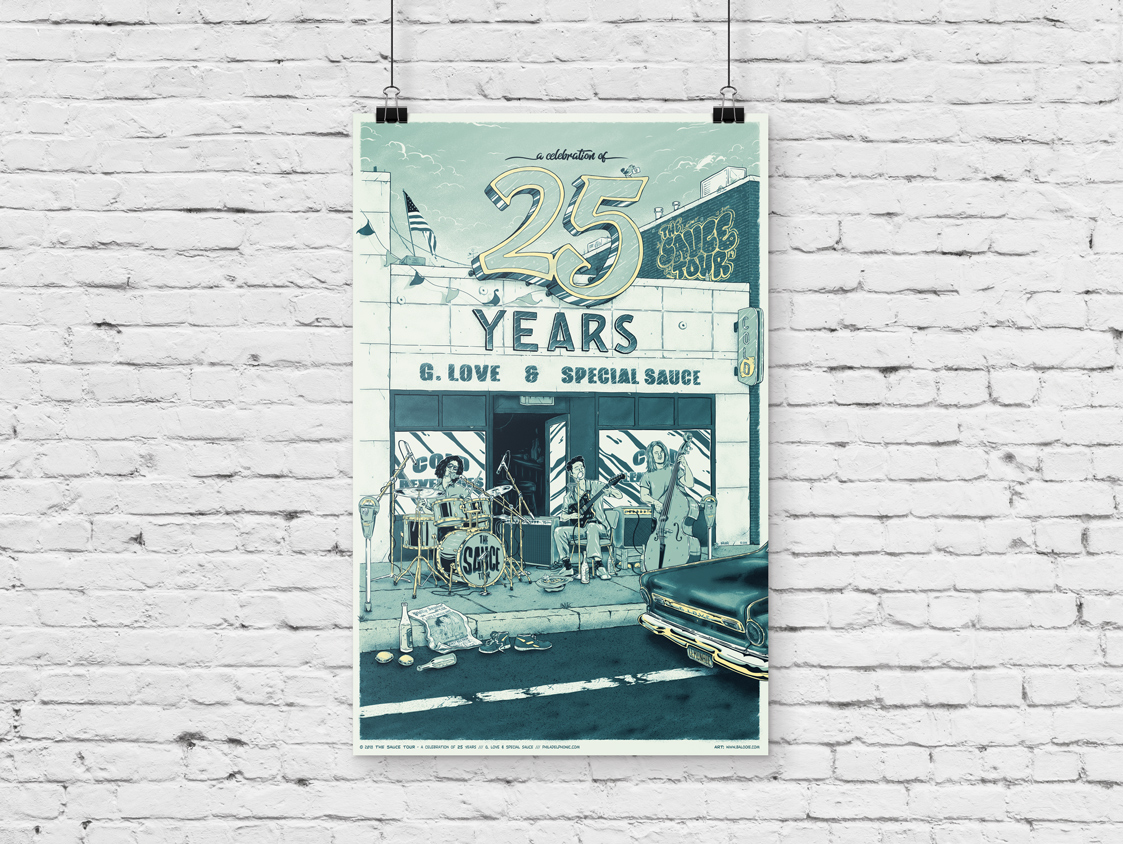 G. Love & Special Sauce – The Sauce Tour – A celebration of 25 years | Poster Edition 1 Mockup