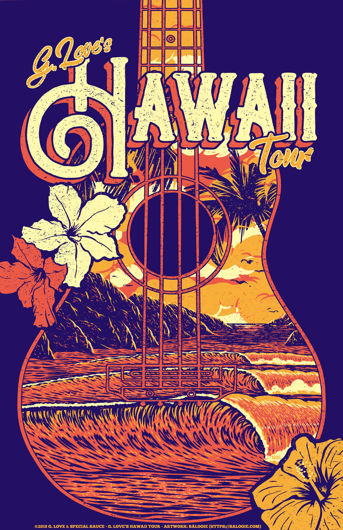 G. Love's Hawaii Tour 2018 Poster