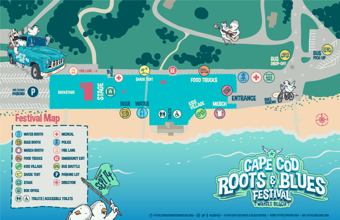 Cape Cod Roots & Blues Festival 2019 – Official Festival Map